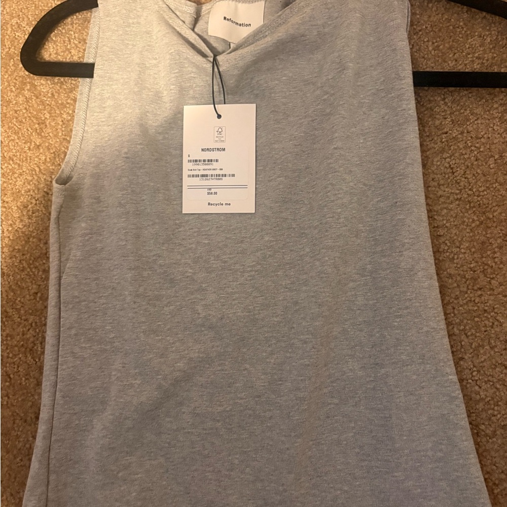 Reformation Light Gray Tank Top